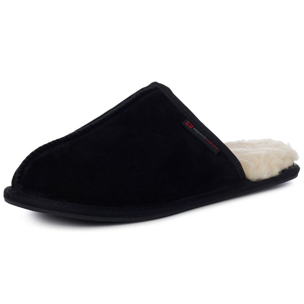 Alpine Swiss Mens Microsuede Memory Foam Scuff Slippers Comfort Slip On Shoes